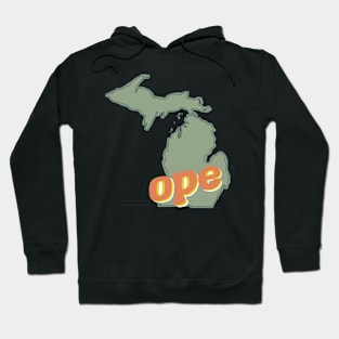 Ope, it's a Michigan Sticker Hoodie